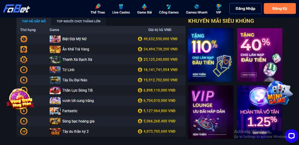 Khuyến mãi slot 18bet login